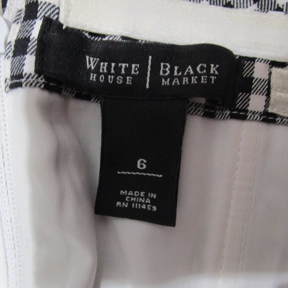 White House Black Market Black and White Gingham Strapless Bustier Corset Top - Picture 11 of 11